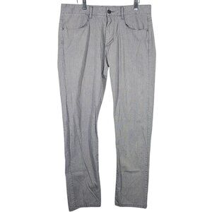 CK Men's Slim Fit Gray Striped Pants 33X32 Casual Stylish Cotton Stretch On the